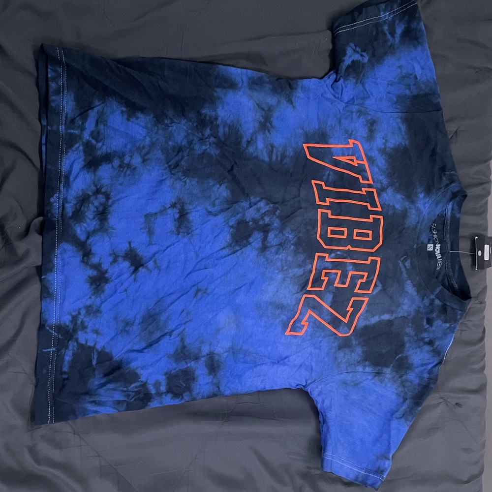 Blue black vibez tee shirt